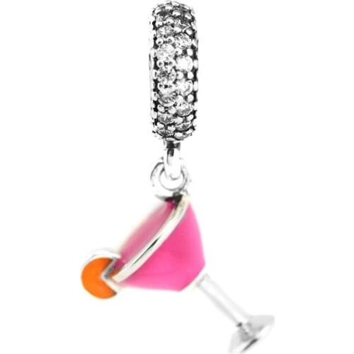 Fit Brand Bracelets DIY Beads for Jewelry Making Sterling-Silver-Jewelry Fruity Cocktail Bead Charms Silver 925 Berloque Perles