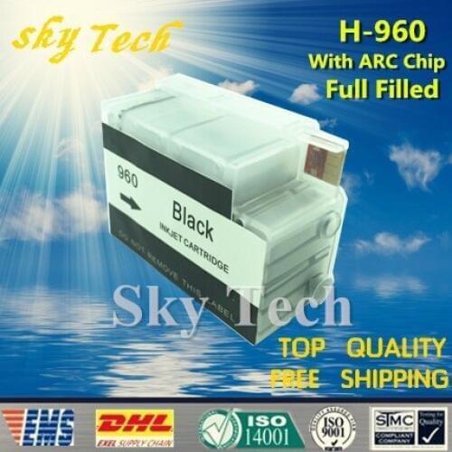 Full Filled Reillable Ink Cartridge suit for hp960 BK , suit for HP officejet pro 3610 3620 , with ARC Chip