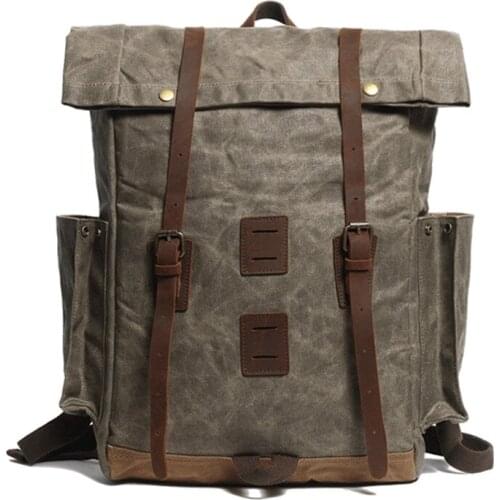 VZVA European And American Outdoor Sports Travel Backpack Backpack Men And Women With Waterproof Canvas Backpack Mountaineering