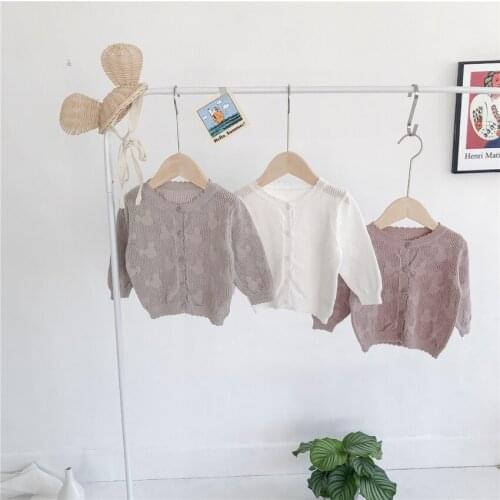 Boys Sweater Spring Fall Thin Cotton Knitt Long Sleeve Cardigans for Toddler Girls Clothing Cartoon Mouse Embroidery Outwear