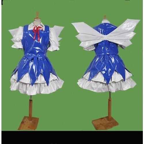 Game Touhou Project Cirno Cosplay Costumes Blue And White Uniform Dress Adult Unisex Party Role Play Clothing Custom-Make Any