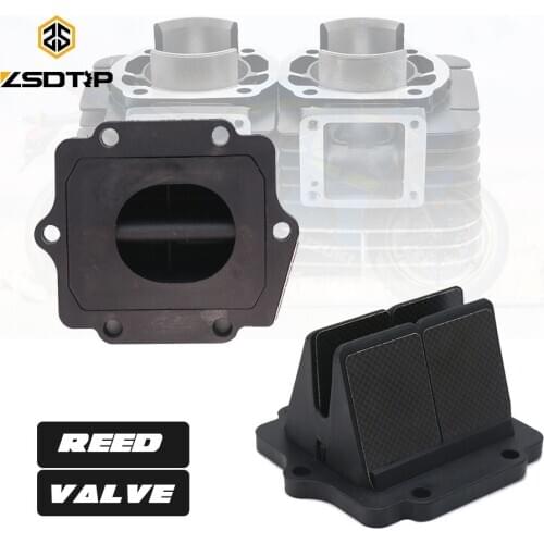 ZSDTRP Carbon Fiber Intake Reed Valve For KAWASAKI KDX200 KDX220 Ninja KRR KRZ150 Ninja KRR ZX150 For VForce3 V313A