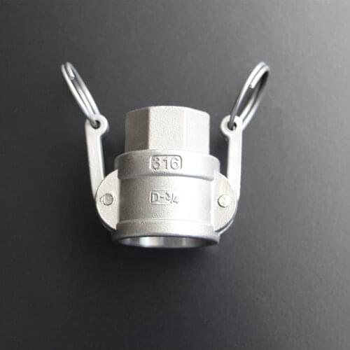 1/2" BSP Female x Socket Type D Camlock Quick Disconnect Coupling 304 Stianless Cam Groove For Hose Pumps Homebrew 3/4"1"2"