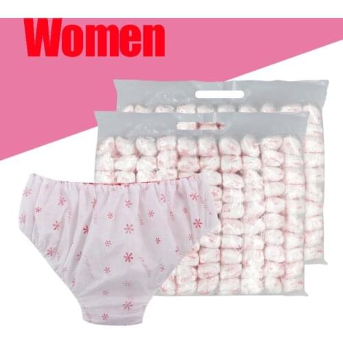 100pcs Wholesale non-woven womens underwear disposable individual packaging disposable travel diapers sauna club underwear