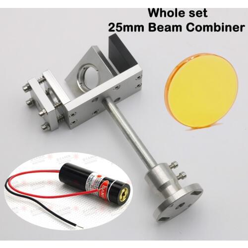 25mm Co2 Laser Beam Combiner 10.6um with Mount and Laser Pointer Free Shipping
