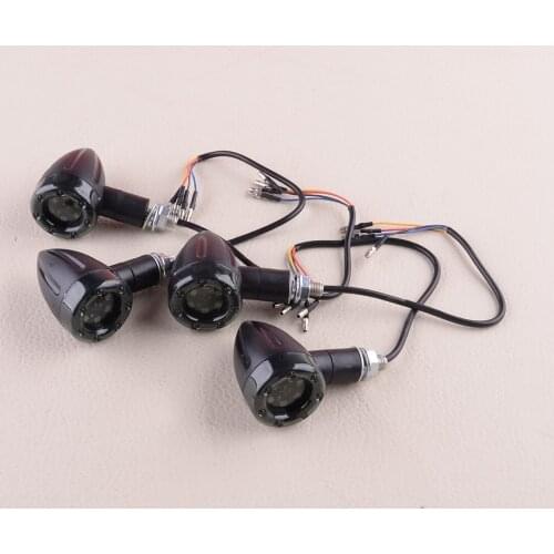 4Pcs 8mm 13LED Motorcycle Bullet Brake Running Turn Signal Tail Light Universal 12V High Quality