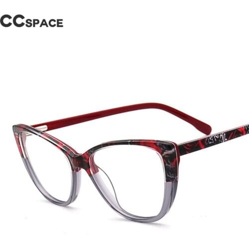 46706 Luxury Plate Cat Eye Glasses Frame Retro Mens and Womens Optical Fashion Computer Eyeglasses