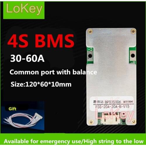 4S BMS for Lithium iron phosphate battery protection board 14.6V Lifepo4 with common port equalizing inverter BMS