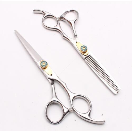 6" 17.5cm Japan 440C Customized Logo Scissors For A Hairstyle Cutting Shears Thinning Scissors Professional Hair Scissors C1025
