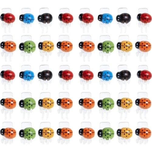 Orchid Clips 60Pcs Ladybug Plant Clips Orchid Support Clips Vine Clips Plant Clips for Support Flower Orchid Vine