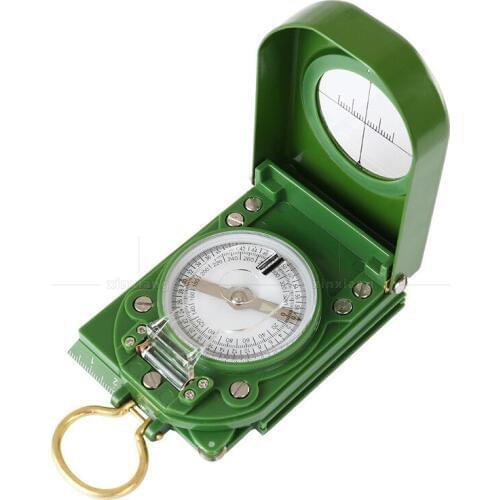Army Green mountaineering camping Compass Pocket Watch Style Foldable Outdoor exploration Tourism Compass with Ruler Scale