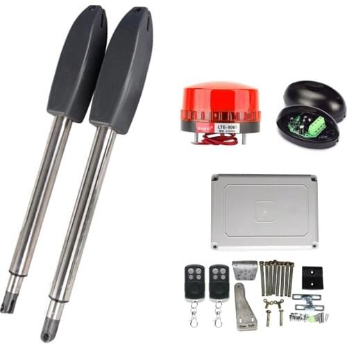 400KG Automatic Double Leaf Swing Gate Opener Drive with Light Sensor Remote Control Swing Door Operator Motor Access Control