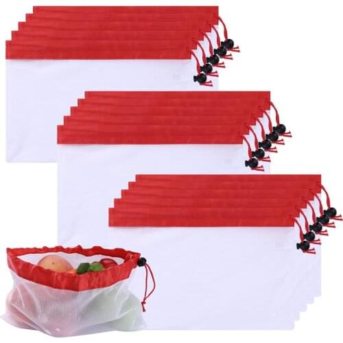 Large Washable Reusable Vegetable Mesh Bags for Fresh Vegetables Eco Friendly Bags