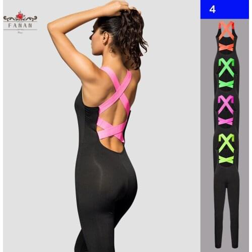Women Yoga Jumpsuit Sexy Backless Gym Rompers Fitness Workout Slim Sportswear Sleeveless Tights Tracksuit Yoga One Piece Sets