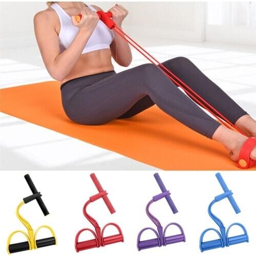 4 Resistance Elastic Pull R Fitness Elastic Pull Ropes Exerciser Rower Belly Home Gym Sport Elastic Bands For Fitness Equipment