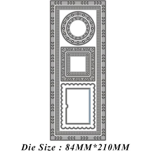 JMCRAFT 2021 New Metal Cutting Mold Long Rectangle With Backg RoundCard Scrapbook Mold Cutting Mold For DIY Card Crafts Handmade