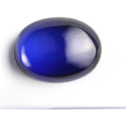 Cabochon blue stone beads ornamental unique stone lustre for jewelry making faceted loose synthetic corundum bright oval shape