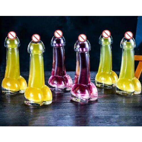 Creative Transparent penis wine glasses cup glass liquor cups cocktail glass for wedding bar Disco Party Decorations