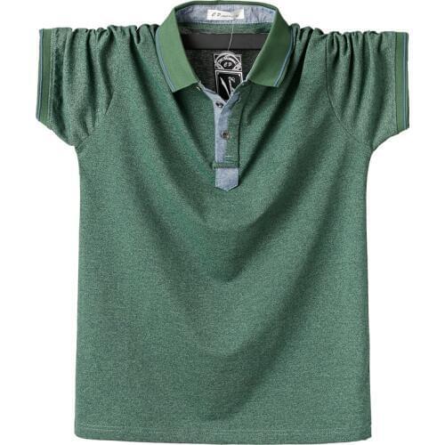 EVES Summer polo shirts men cotton short sleeve Frosted Cotton cloth Blouse Male 6XL Polo Shirt solid Five colours mens clothes