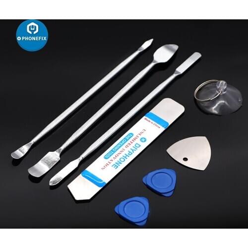3/8pcs Universal Mobile Phone Repair Opening Tool Metal Spudger Kits Cellphone Disassemble Crowbar Steel Pry Phone Hand Tool Set