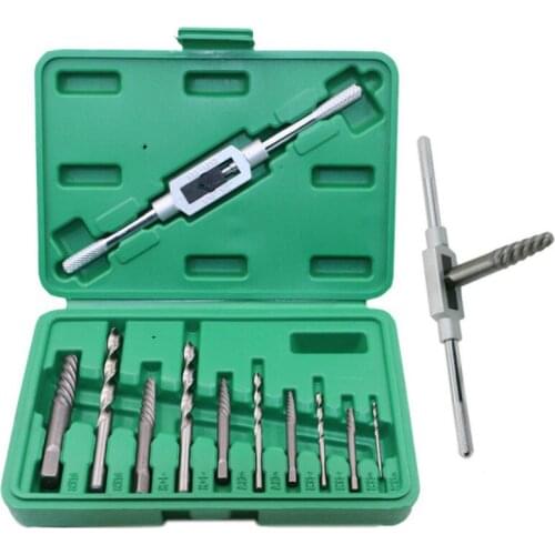11Pcs/Set 3MM-10MM Damaged Screw Extractor Drill Bits Guide Set Broken Speed Out Easy Out Bolt Stud Stripped Screw Remover Tool