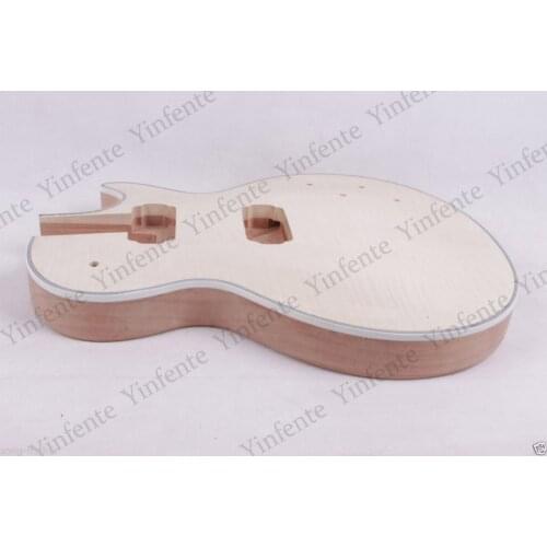 Set In Electric Guitar body Flame veneer top Mahogany New