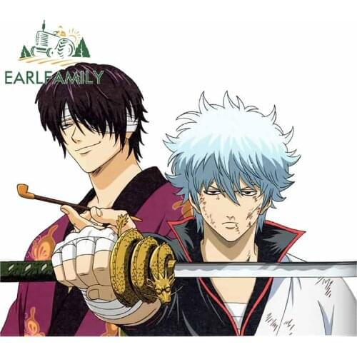 EARLFAMILY 13cm x 10.1cm For GINTAMA Funny Car Stickers Repair Decal Car Accessories Scratch-Proof Custom Printing Decoration