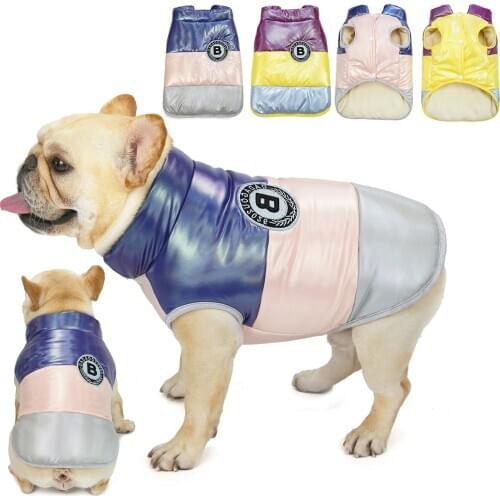 Pet Dog Clothes Waterproof Dog Coat Jacket Pet Puppy French Bulldog Clothes Winter Warm Apparel Dog Pet Clothes Pet Costumes D30