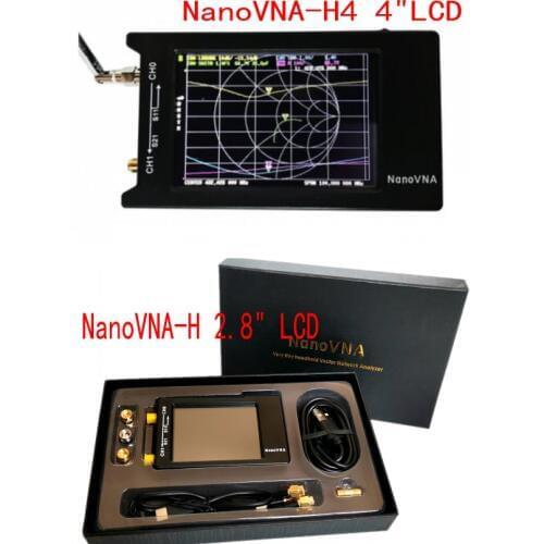 Original Hugen NanoVNA-H4 H 4inch/2.8inch LCD/VNA Vector Network Analyzer HF VHF UHF Antenna Analyzer + case+ Box + Battery