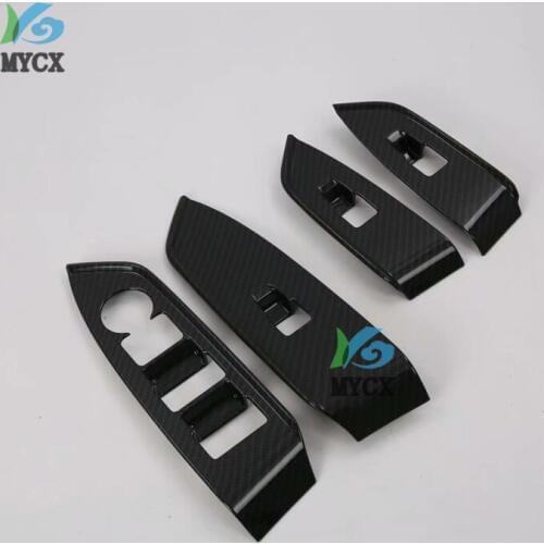 FIT For Mazda CX8 CX-8 CX 8 2018 2019 Window Switch Panel Adjust Cover Trim Stickers Strips Garnish Decoration Car Styling