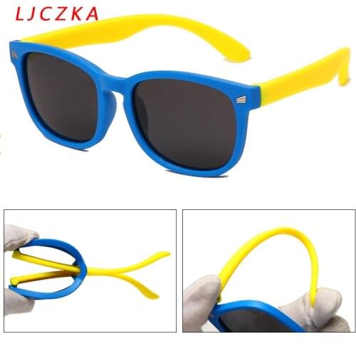 Polarized Sunglasses Kids Silicone Bendable Eyewear Frame Girls Boys Safety Glasses Outdoor Goggles Baby Gafas UV Protection