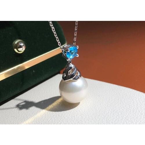 Popular Style 925 Sterling Silver Pendant Base Settings Mountings Findings Parts for Pearl Crystal Jade Agate Beads Stones