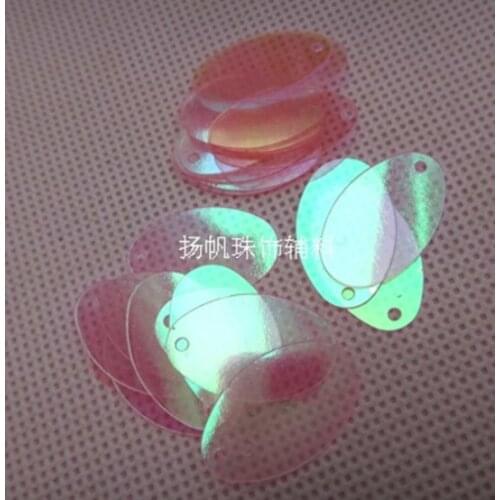 Sewing supplies Transparent color film 14X20mm egg-shaped sequins garment, wedding dress, shoes, hats and other DIY accessories