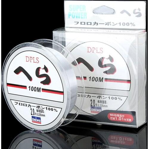 Superior Quality 100M Fluorocarbon Fishing Line clear 4-32LB Carbon Fiber Leader Line Fly Fishing Line Pesca