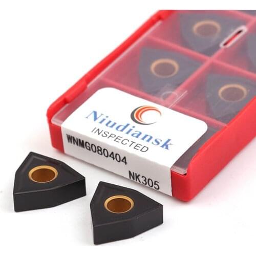 WNMG080404 WNMG080408 WNMG080412 NK305 Lathe Carbide Insert Turning Tools CNC Peach Heart Blade Machining Cutting Cast Iron Easy