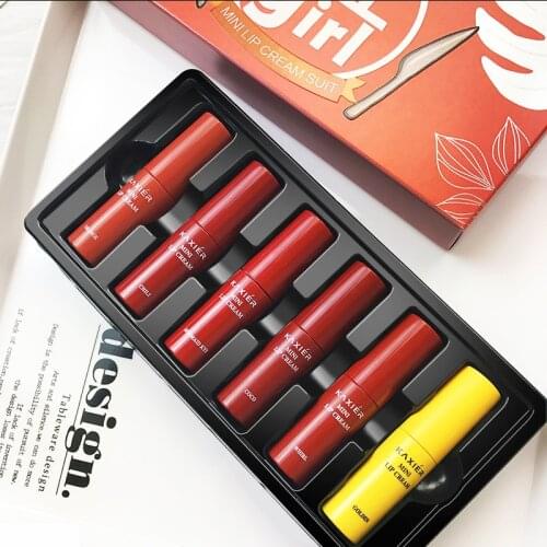 6pcs Liquid Lip Gloss Lipstick Professional Makeup Matte Waterproof Multicolor Lipstick Lip Gloss Set Long Lasting Cosmetics