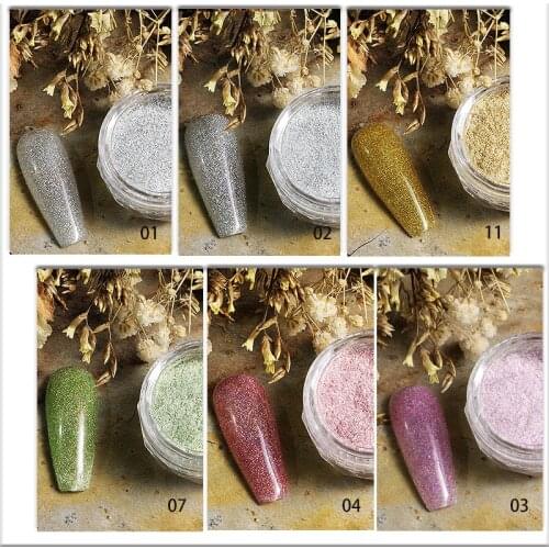 1Pc 2021 New Desert Series Nail Sand Glitter Powder Hexagon Holographic Magic Irridescent Nail Glitter Sequins Sparkle Glitter