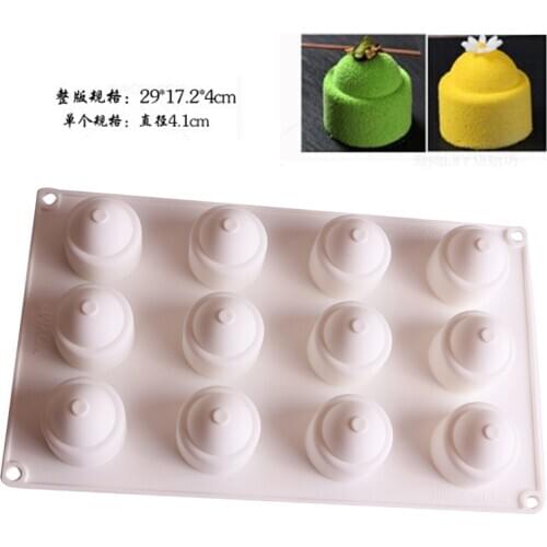 1PC Restaurant Bar Cake Mold Fondant Molds Silicone Rubber Yurt Shape Mousse Baking Tools Making Chocolate Ice Tray Mould