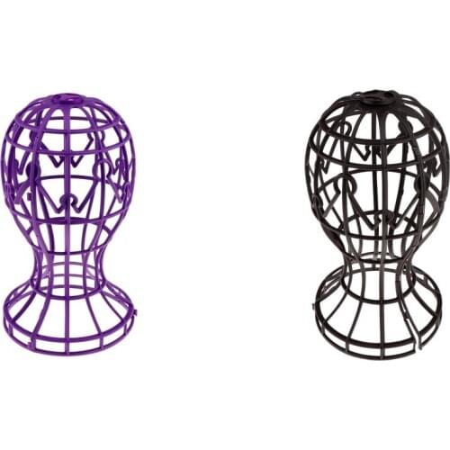 2Pcs Wig Stand Plastic Folding Holder Wig Dryer Hat Display Storage for Home Shop Salon Travel Use