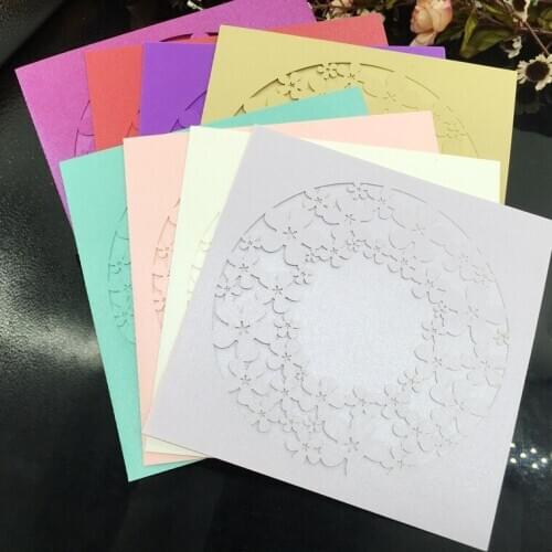 200pcs 150*150mm Invitation Card Greeding Birthday Cards Postcard For Wedding Party Q85