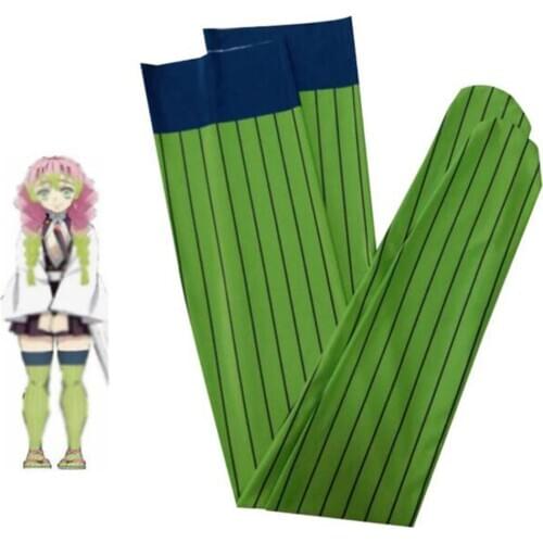 2021 Kimetsu no Yaiba Demon Slayer Kanroji Mitsuri Halloween Christmas Xmas Cosplay Costume Women Over Knee Socks Stockings