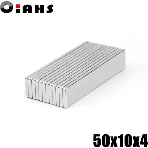 50pcs F50x10x4mm Super Powerful Strong Rare Earth Block NdFeB Magnet Neodymium N35 Magnets F50*10*4mm- Free Shipping