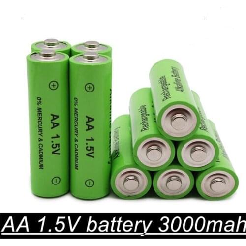 8PCS new AA 1.5v high quality battery AA 3000mAh rechargeable Ni-MH Rechargeable Battery 2A Baterias for Camera Flashlight