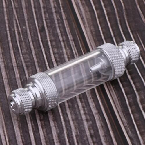 Aquarium Tank Air Regulator Diffuser CO2 Bubble Counter Sliver Double Head with Non-Return Check Valve