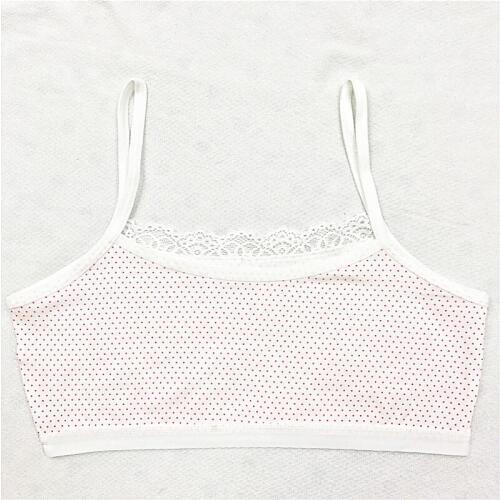 2018 5pc Modal A Bra For A Teenager With Removable Pad Thin Strap Bra For Small Breasts Top Vest Bra White Sport Girl Teen Cute