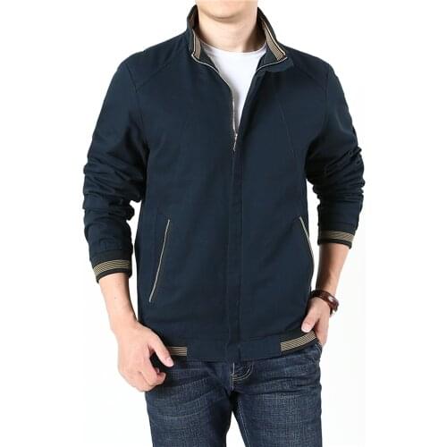 Covrlge Men Jacket New Autumn Spring Hot Selling Mens Fashion Striped Casual Work Wear Nice Coat Plus Size 4XL MWJ167