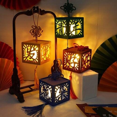 Wooden Chinese Lantern Doll House DIY Assembled Miniature With Light Dollhouse Roombox Toys For Girls Gifts Home Decorations