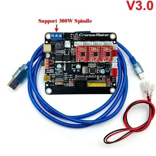DIY GRBL 3 axis motherboard v3.0 for desktop CNC router drawing laser engraving machine plotter with USB line support 300W spind