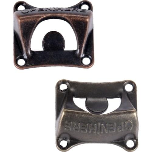 DRELD Vintage Bronze Zinc Alloy Wall Mounted Bottle Opener with Screws Wine Beer Soda Glass Cap For Bar or Kitchen 63*58mm