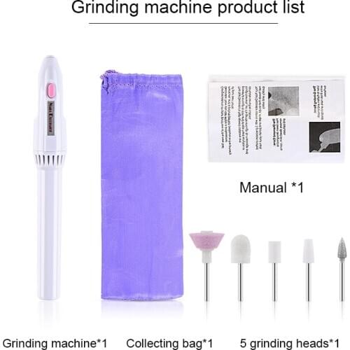 Mini Electric Nail Polishing Machine Portable Manicure Drill Accessory Manicure Pedicure Gel Polish File Buffer Nail Art Tools